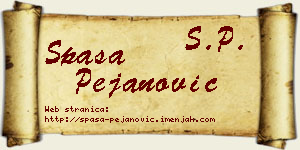 Spasa Pejanović vizit kartica